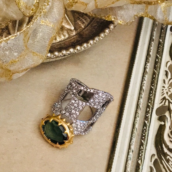 ALEXIS BITTAR • Checkerboard Georgian Stone Ring - Picture 4 of 4